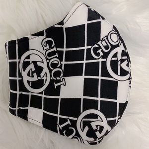 B&W patterned gucci face mask